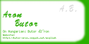 aron butor business card